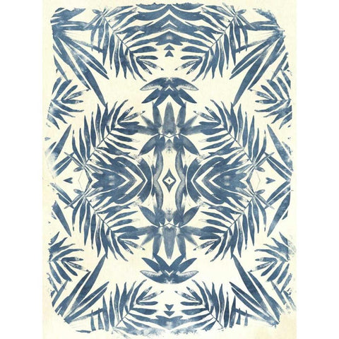 Tropical Kaleidoscope I Black Modern Wood Framed Art Print with Double Matting by Vess, June Erica