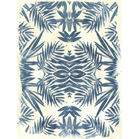 Tropical Kaleidoscope III Black Modern Wood Framed Art Print with Double Matting by Vess, June Erica