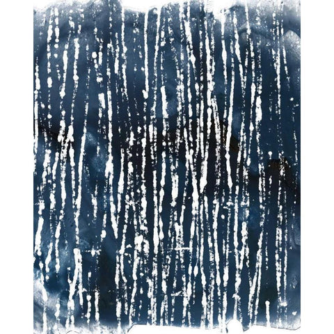 Indigo Ink Motif III Black Modern Wood Framed Art Print with Double Matting by Vess, June Erica