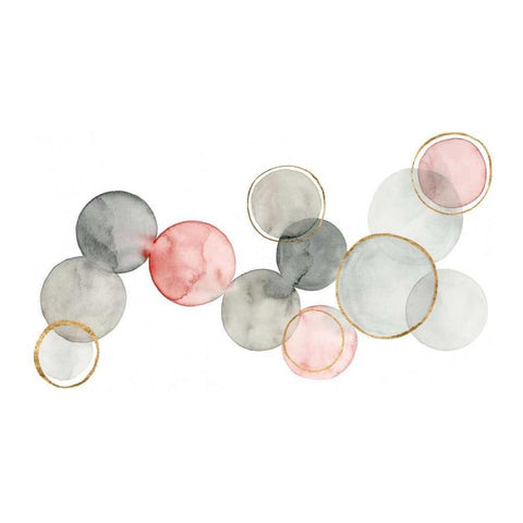 Gilded Spheres I White Modern Wood Framed Art Print by Popp, Grace