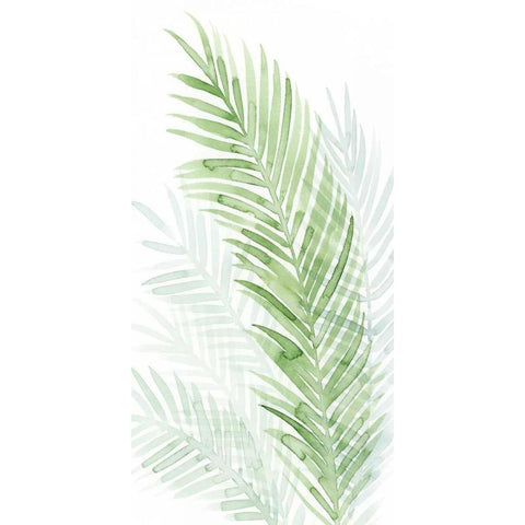 Faint Palms I White Modern Wood Framed Art Print by Popp, Grace