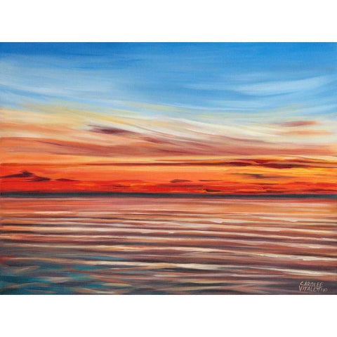 Tranquil Sky II Black Modern Wood Framed Art Print with Double Matting by Vitaletti, Carolee