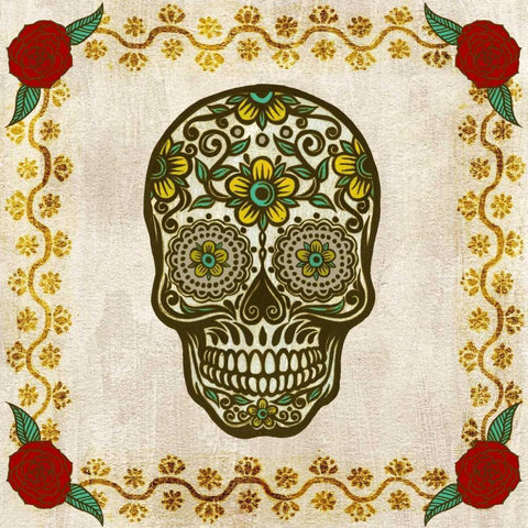 Day of the Dead II White Modern Wood Framed Art Print by Popp, Grace