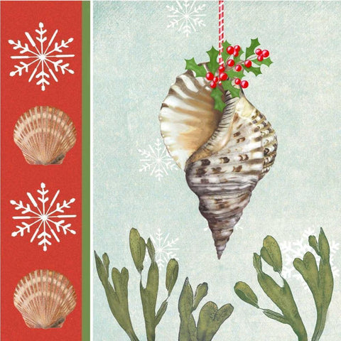 Christmas Coastal II Gold Ornate Wood Framed Art Print with Double Matting by Reynolds, Jade