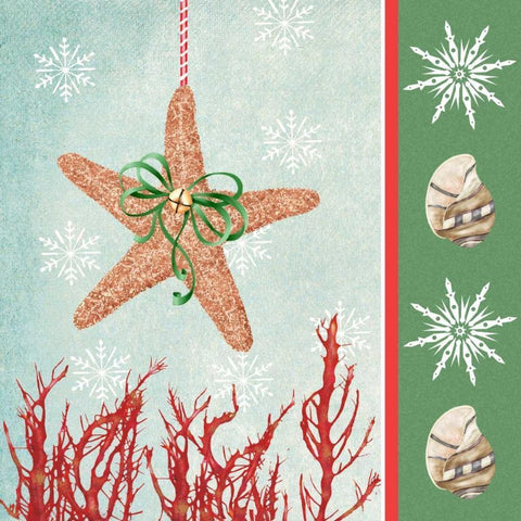 Christmas Coastal III White Modern Wood Framed Art Print by Reynolds, Jade