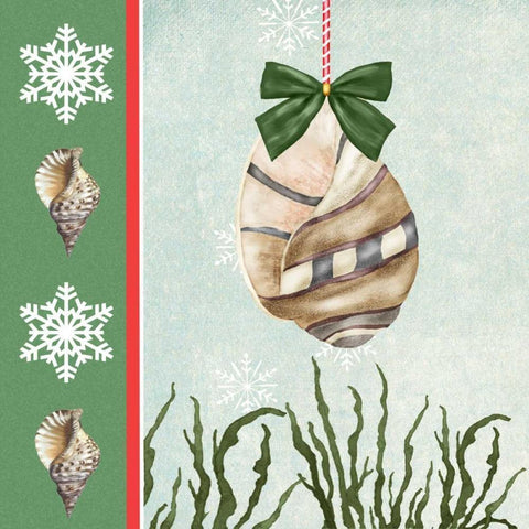 Christmas Coastal IV Black Modern Wood Framed Art Print with Double Matting by Reynolds, Jade