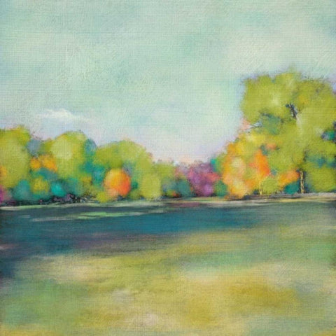 Parkview I Black Modern Wood Framed Art Print with Double Matting by Zarris, Chariklia