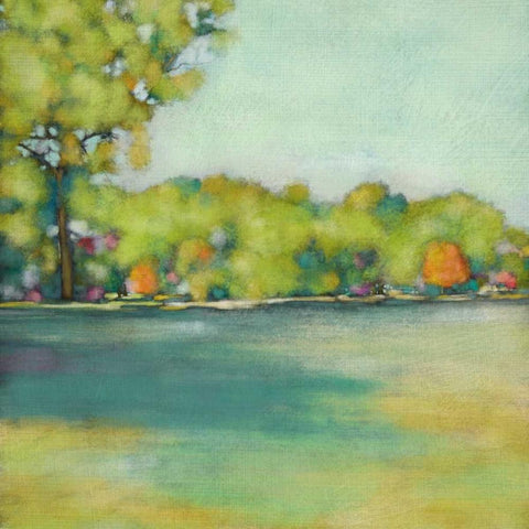 Parkview II Black Ornate Wood Framed Art Print with Double Matting by Zarris, Chariklia