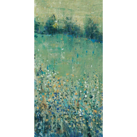 Lush Meadow I Black Modern Wood Framed Art Print with Double Matting by OToole, Tim