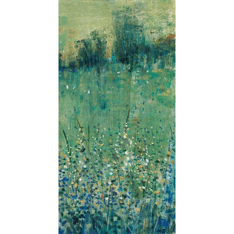 Lush Meadow II White Modern Wood Framed Art Print by OToole, Tim