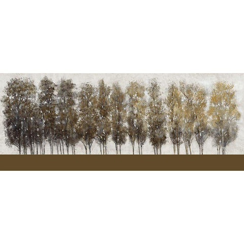 Gilt Foliage White Modern Wood Framed Art Print by OToole, Tim