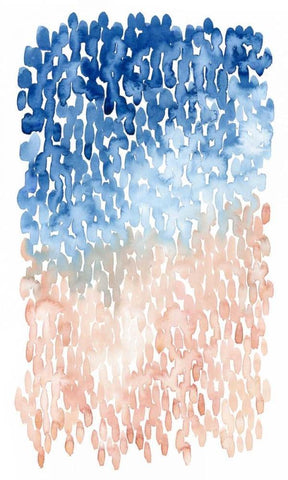 Coral Cascade II White Modern Wood Framed Art Print with Double Matting by Popp, Grace