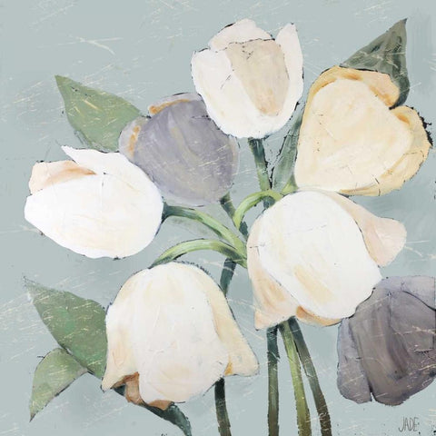 French Tulips I Black Modern Wood Framed Art Print by Reynolds, Jade