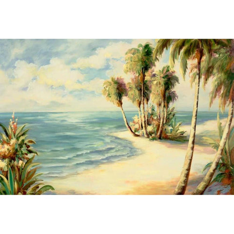 Tropical 8 Black Modern Wood Framed Art Print with Double Matting by Dag, Inc.