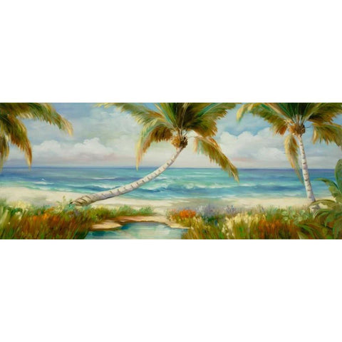 Tropical 11 White Modern Wood Framed Art Print by Dag, Inc.