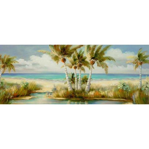 Tropical 12 White Modern Wood Framed Art Print by Dag, Inc.