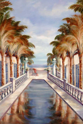 Tropical 14 Black Ornate Wood Framed Art Print with Double Matting by Dag, Inc.