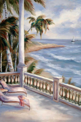 Tropical 15 Black Ornate Wood Framed Art Print with Double Matting by Dag, Inc.