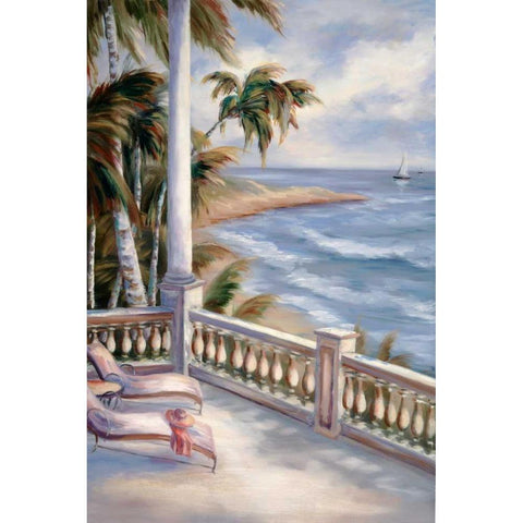Tropical 15 Gold Ornate Wood Framed Art Print with Double Matting by Dag, Inc.