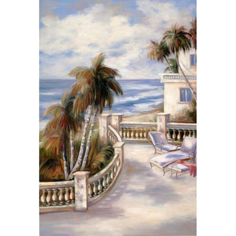 Tropical 16 Black Modern Wood Framed Art Print by Dag, Inc.