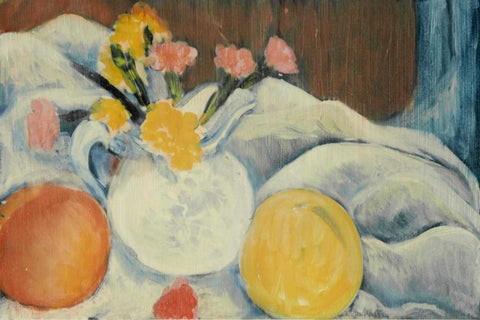 Seasons 1 White Modern Wood Framed Art Print with Double Matting by Dag, Inc.