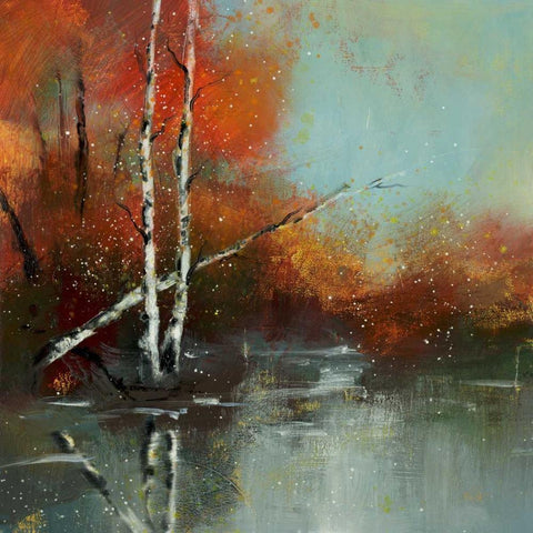 Hinterland 8 Black Modern Wood Framed Art Print with Double Matting by Dag, Inc.
