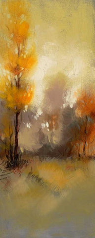 Hinterland 25 White Modern Wood Framed Art Print with Double Matting by Dag, Inc.