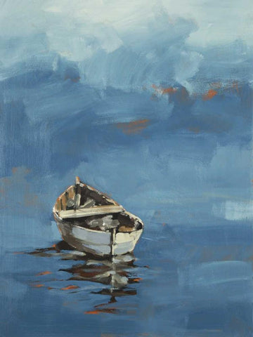 Set Sail 7 White Modern Wood Framed Art Print with Double Matting by Dag, Inc.