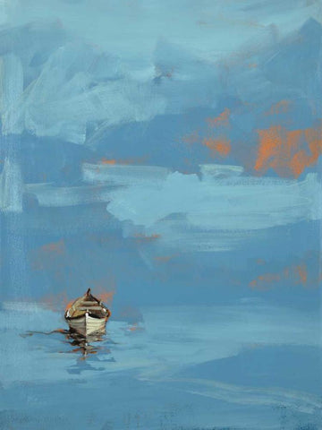 Set Sail 8 Black Ornate Wood Framed Art Print with Double Matting by Dag, Inc.