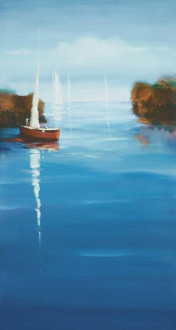 Set Sail 10 Black Ornate Wood Framed Art Print with Double Matting by Dag, Inc.