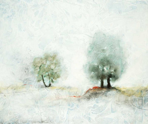 Tunnelscape 7 White Modern Wood Framed Art Print with Double Matting by Dag, Inc.