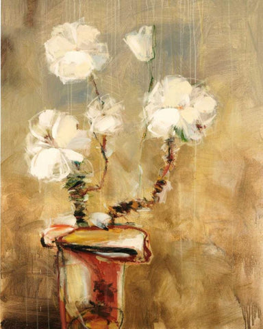 Vivo Floral 15 Black Ornate Wood Framed Art Print with Double Matting by Dag, Inc.