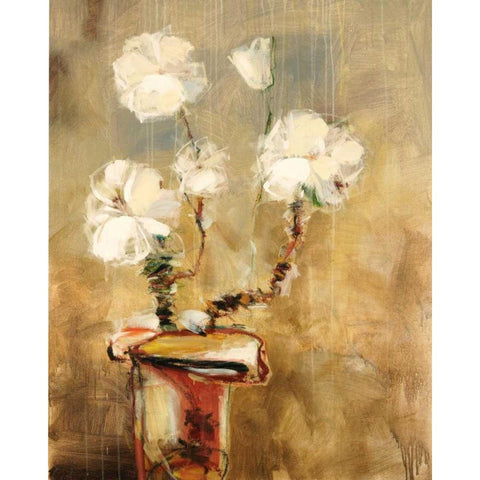 Vivo Floral 15 White Modern Wood Framed Art Print by Dag, Inc.