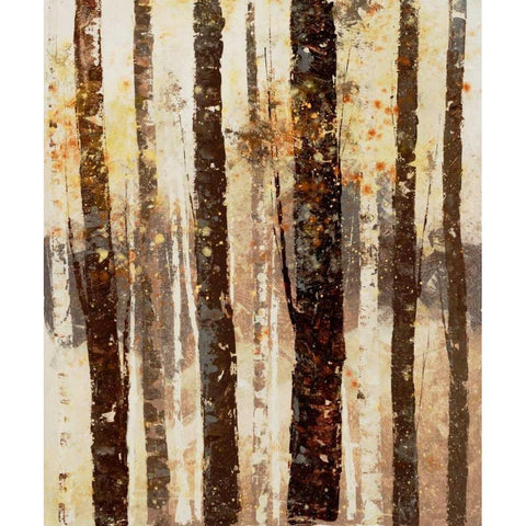 Woodland 7 Black Modern Wood Framed Art Print by Dag, Inc.