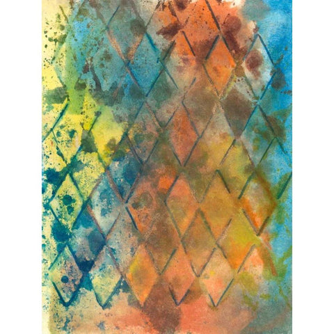 Spring Lattice I White Modern Wood Framed Art Print by Combs, Joyce