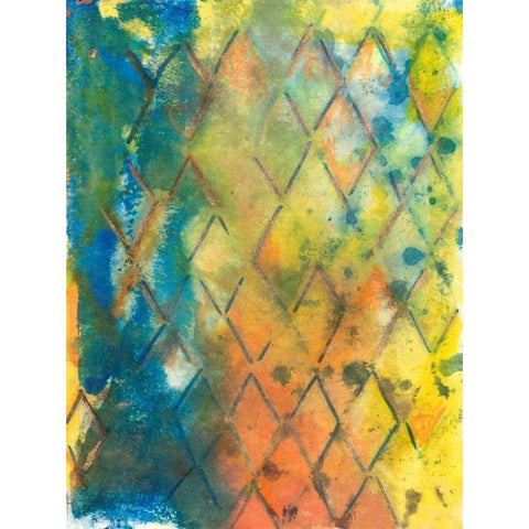 Spring Lattice II Gold Ornate Wood Framed Art Print with Double Matting by Combs, Joyce