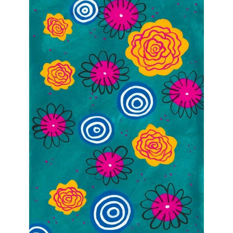 Flower Pop II Gold Ornate Wood Framed Art Print with Double Matting by Moore, Regina