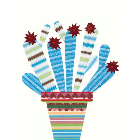 Cheerful Succulent I White Modern Wood Framed Art Print by Moore, Regina