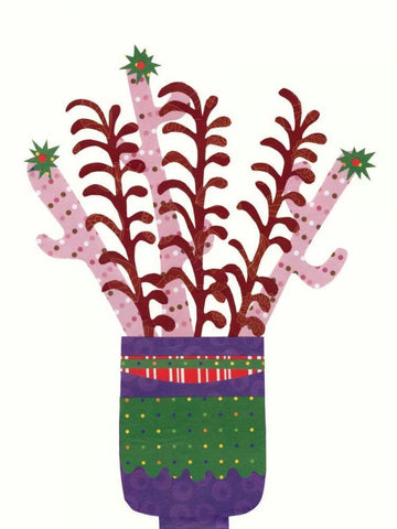 Cheerful Succulent II Black Ornate Wood Framed Art Print with Double Matting by Moore, Regina