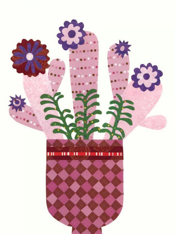 Cheerful Succulent III Black Ornate Wood Framed Art Print with Double Matting by Moore, Regina