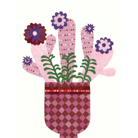 Cheerful Succulent III Black Modern Wood Framed Art Print by Moore, Regina