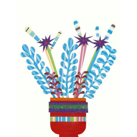 Cheerful Succulent IV White Modern Wood Framed Art Print by Moore, Regina