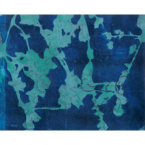Brackish Flowers I Black Modern Wood Framed Art Print by Moore, Regina