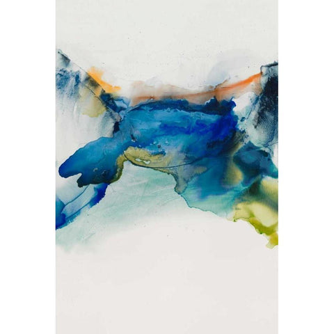Abstract Terrain II Black Modern Wood Framed Art Print by Jasper, Sisa
