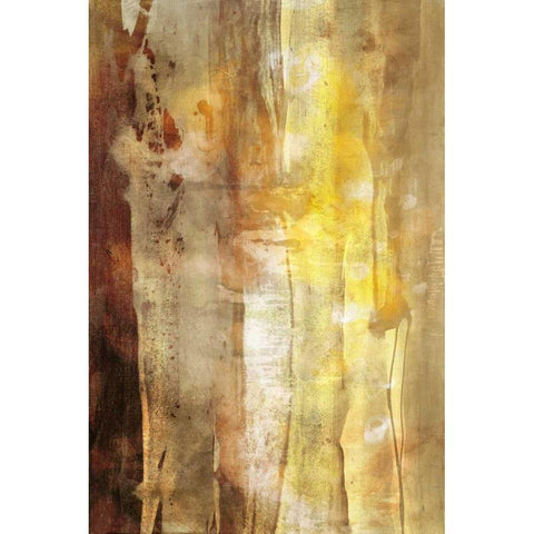 Golden Glow I White Modern Wood Framed Art Print by Jasper, Sisa