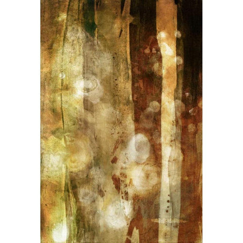 Golden Glow II White Modern Wood Framed Art Print by Jasper, Sisa