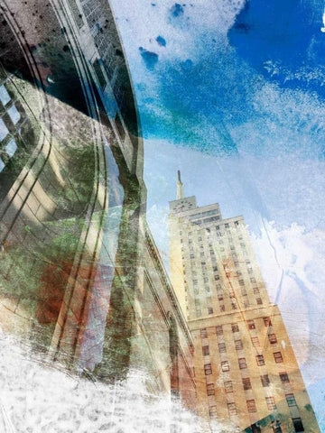 Dallas Architecture I White Modern Wood Framed Art Print with Double Matting by Jasper, Sisa