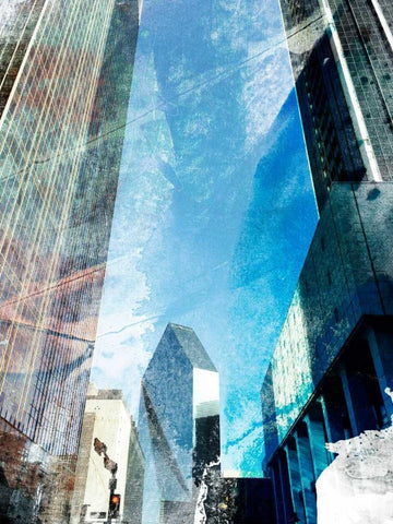 Dallas Architecture II White Modern Wood Framed Art Print with Double Matting by Jasper, Sisa