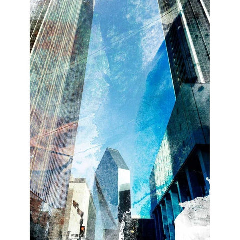 Dallas Architecture II Black Modern Wood Framed Art Print with Double Matting by Jasper, Sisa