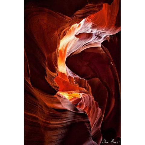Sun Shining Through Canyon IV White Modern Wood Framed Art Print by Drost, David